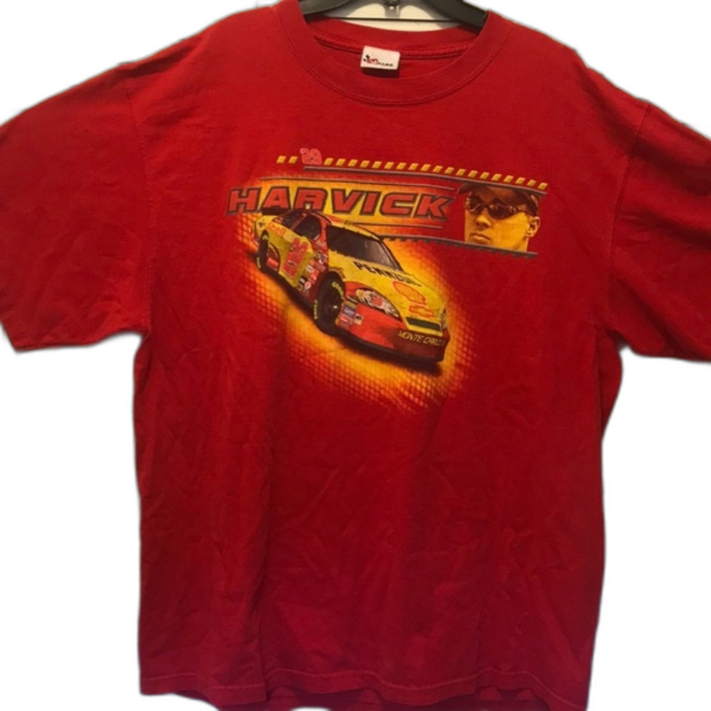 Chase Authentics Mens Sz XL Kevin Harvick #29 Red Nascar Pennzoil Racing T Shirt